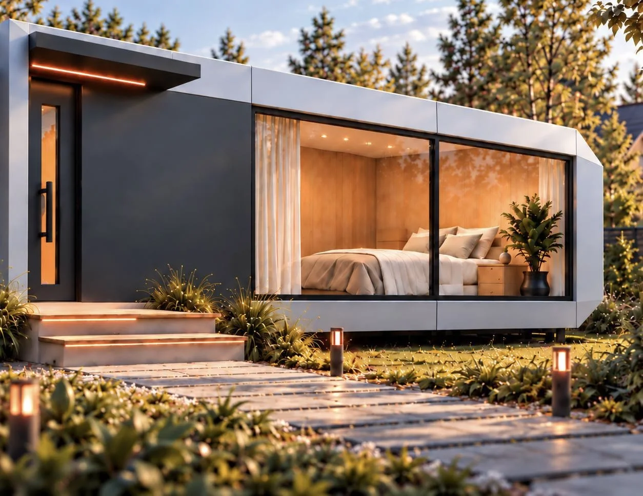 Concept rendering of the SILVER bedroom end with panoramic glazing