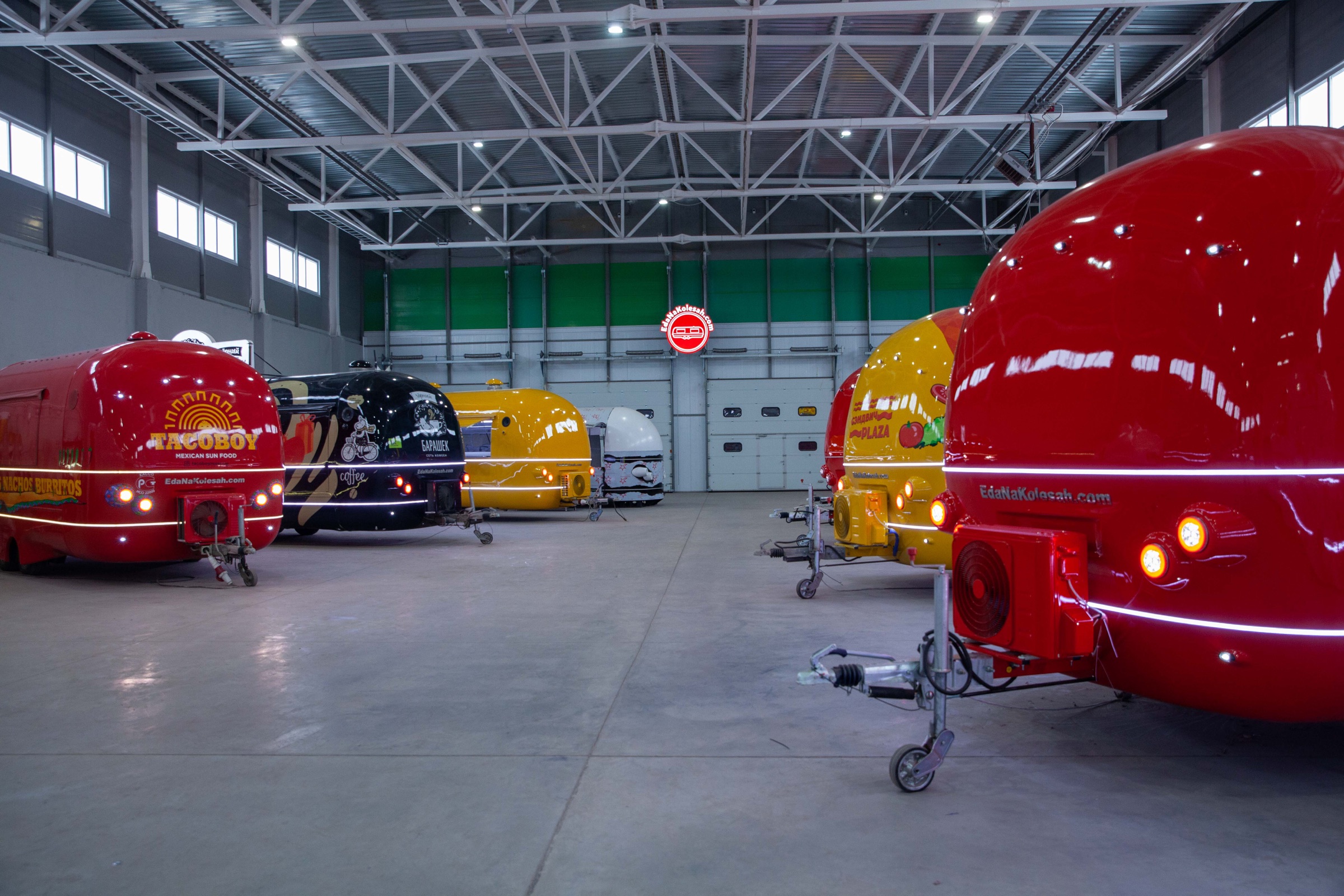 MOBITRUCK commercial units inside the production facility for buyer education