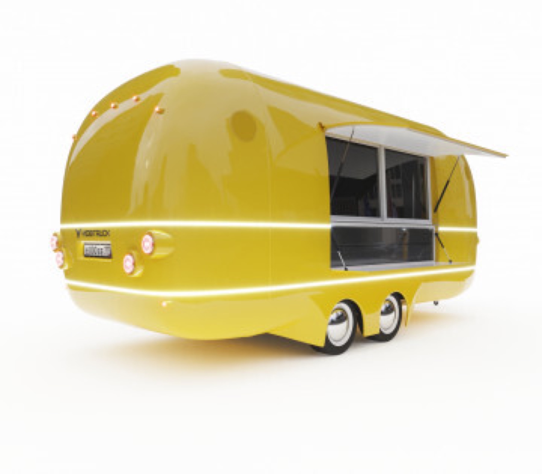 Yellow MobiEdge architectural commercial trailer shell