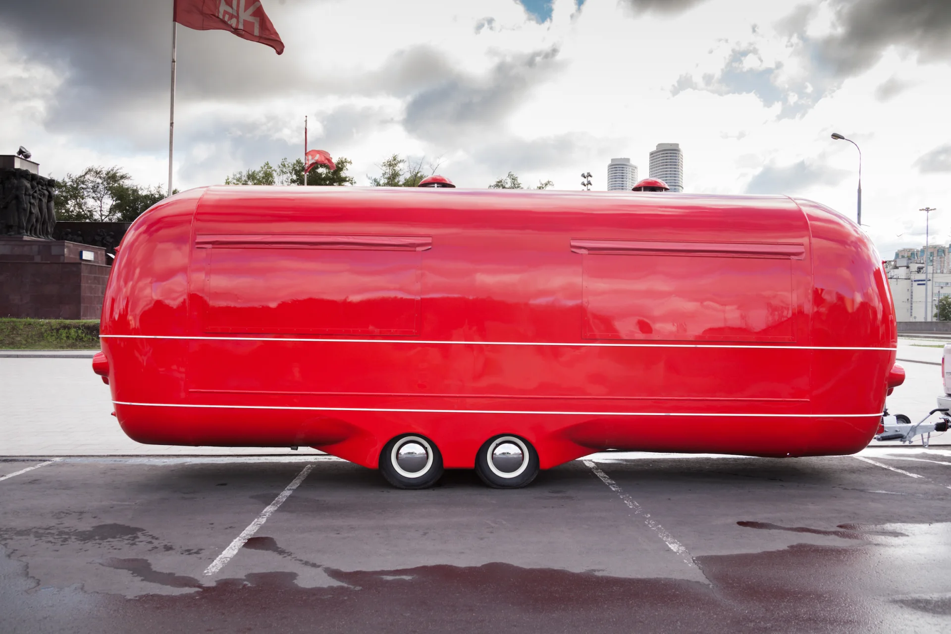 Red MobiEdge 8 service side with both shutters closed